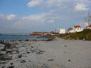 Byen set fra stranden