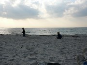 Flere børn på stranden